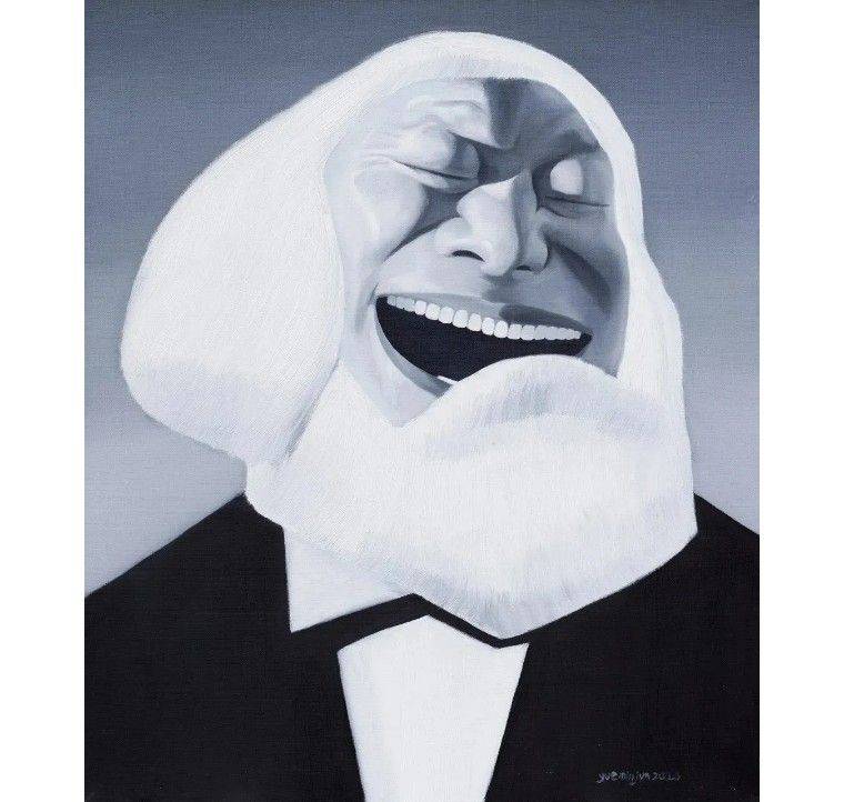 艺术鉴赏 | 岳敏君的笑脸人_油画_cm_布面