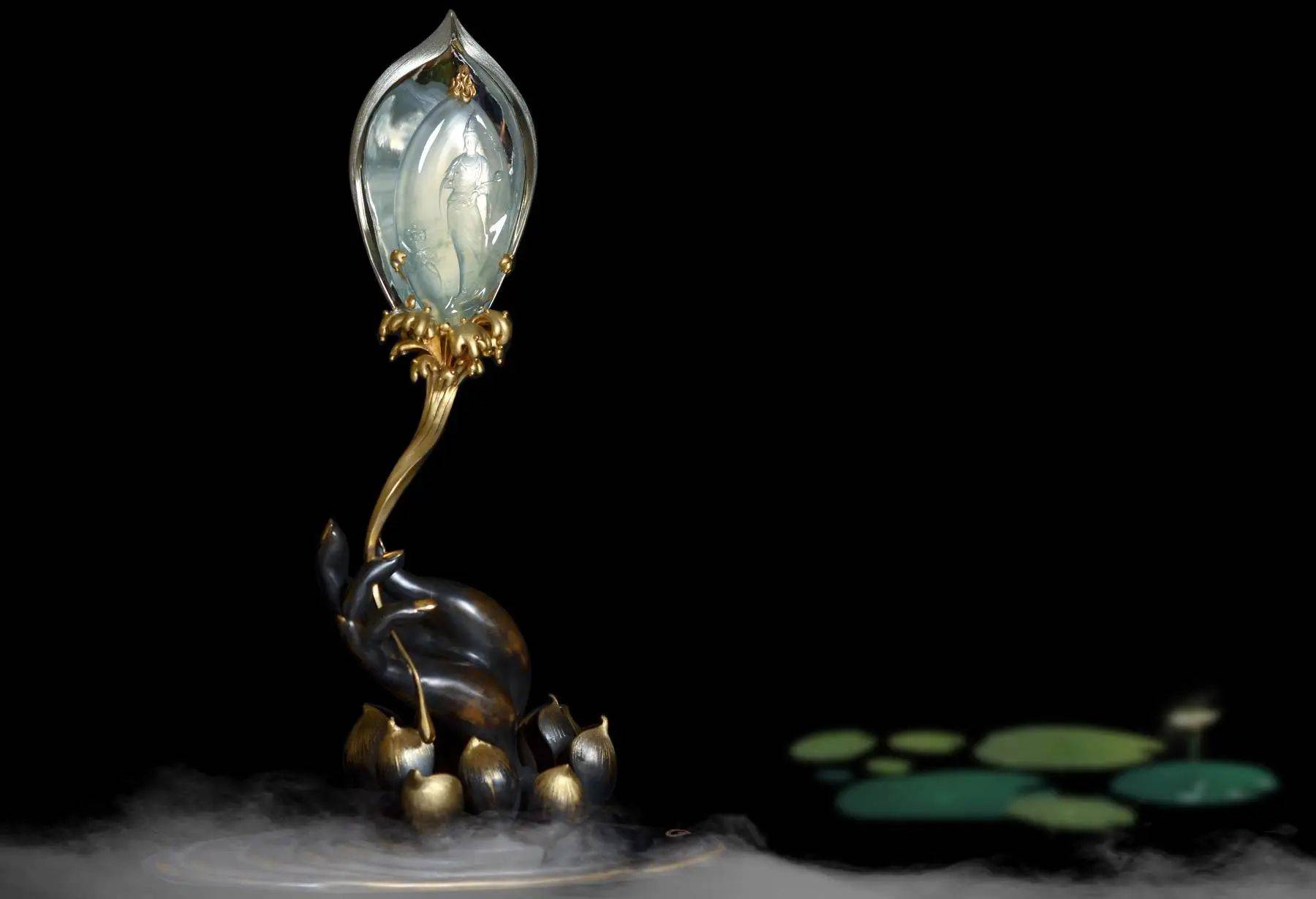 花瓣与水的元素超然组合,形成"一花一世界,一叶一菩提"的禅意境像