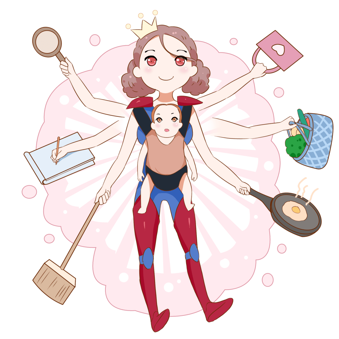 每一件事都能做的井井有条……每天洗衣,做饭,扫地,带娃妈妈三头六臂