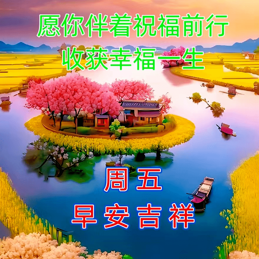 2023年5月12日周五早上好问候祝福动态表情图片 周五最新早安问候祝福