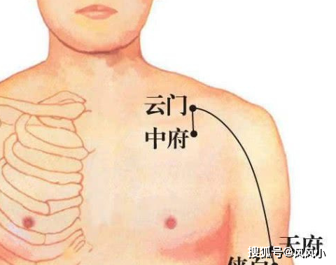 艾灸这个穴位,它是肺脏健康的晴雨表,还能丰胸美体!_中府_治疗_针灸
