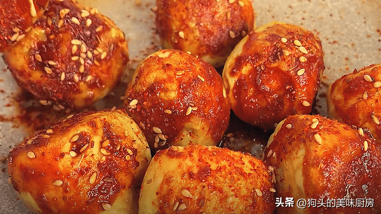 经典夜市烤实蛋,教你在家做,酱料配方告诉你,一口一个真香_颜色_烧烤_