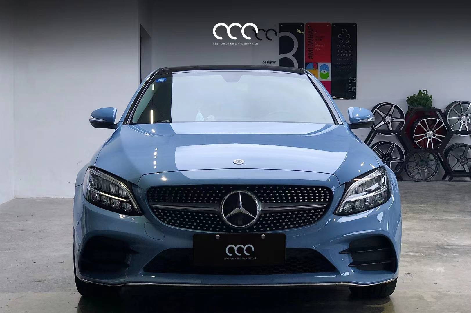 漫彩 #出色更出彩奔驰 c级 瓷器蓝china blue