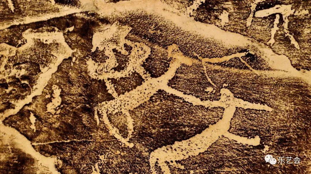 贺兰山岩画拓片专辑系列之五_生活_人面像_畜牧