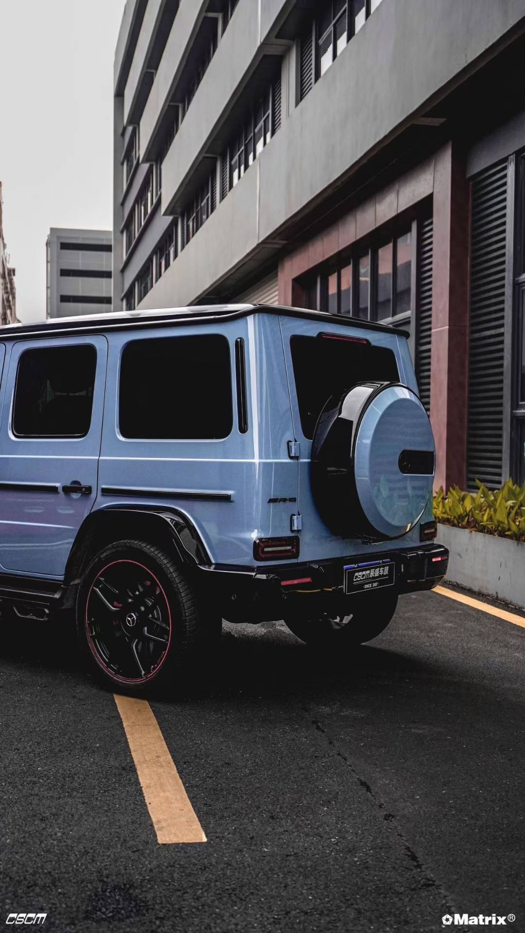 奔驰g63-matrix矩阵改色膜瓷器蓝,瓷器般的光亮质感_搜狐汽车_搜狐网