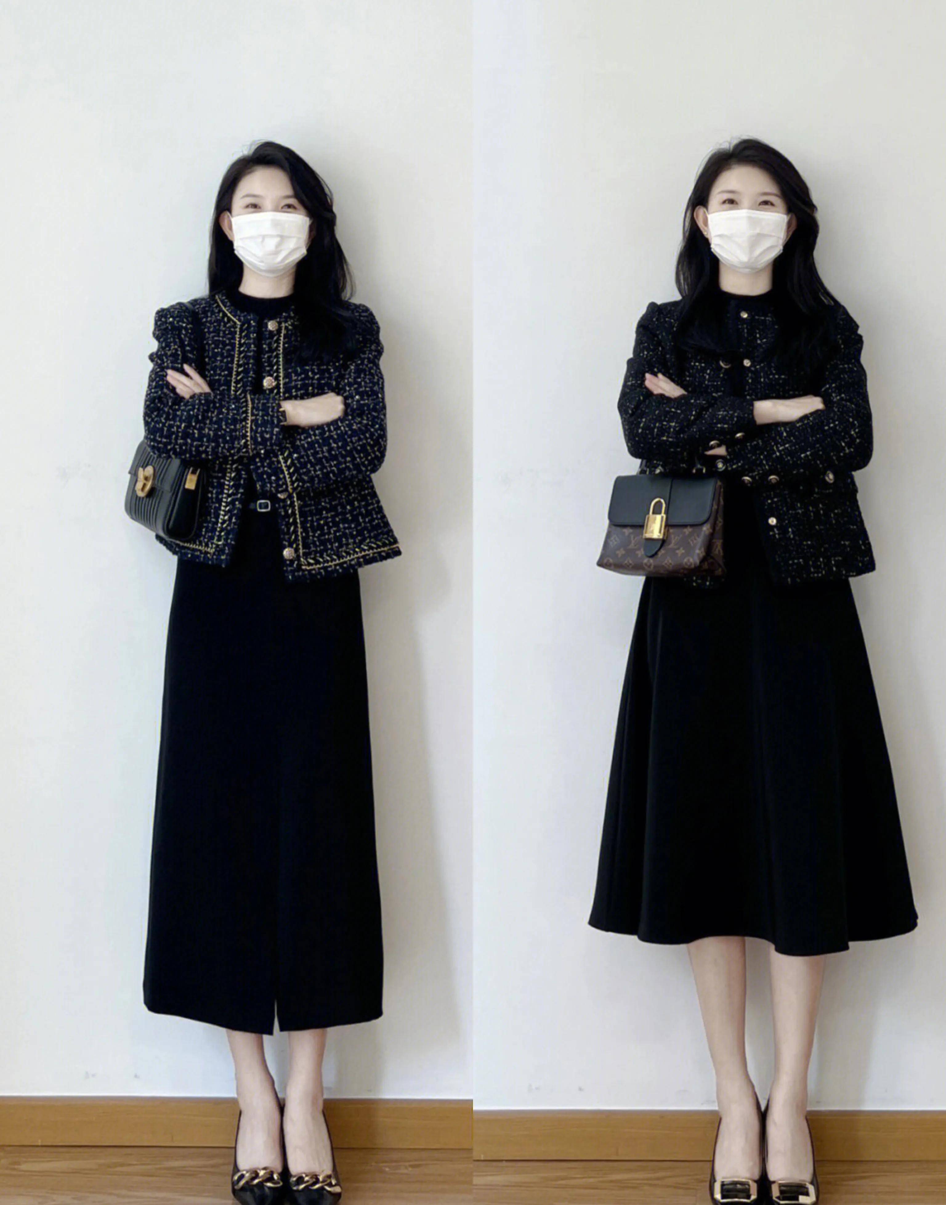 18套小香风外套,经典优雅又不失优雅感_黑色_纯色_知性