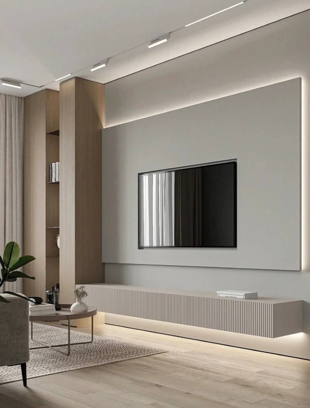 这样做,悬空电视柜不翻车,漂亮又大气!_后期_螺丝_台面