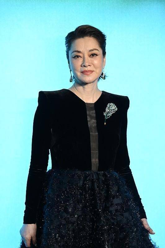 女人老了也要精致,毛阿敏一袭黑裙妆容精致,一点不像快60岁的人_垫肩