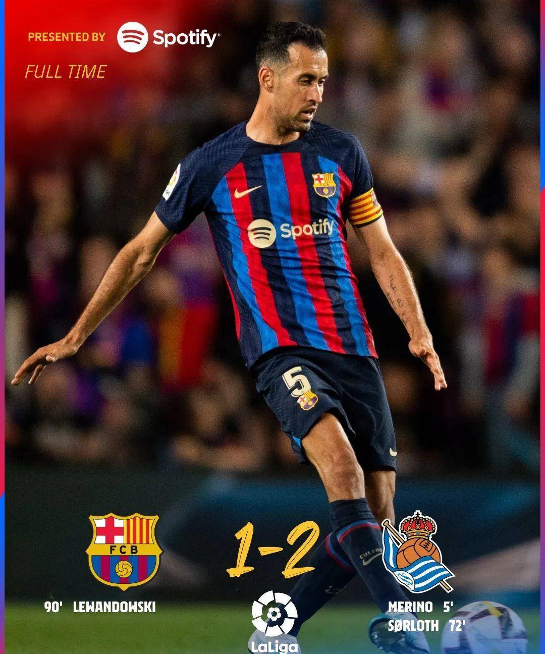 莱万多夫斯基头球破门,巴萨举起冠军奖杯!_比赛_登贝莱_皇家社会