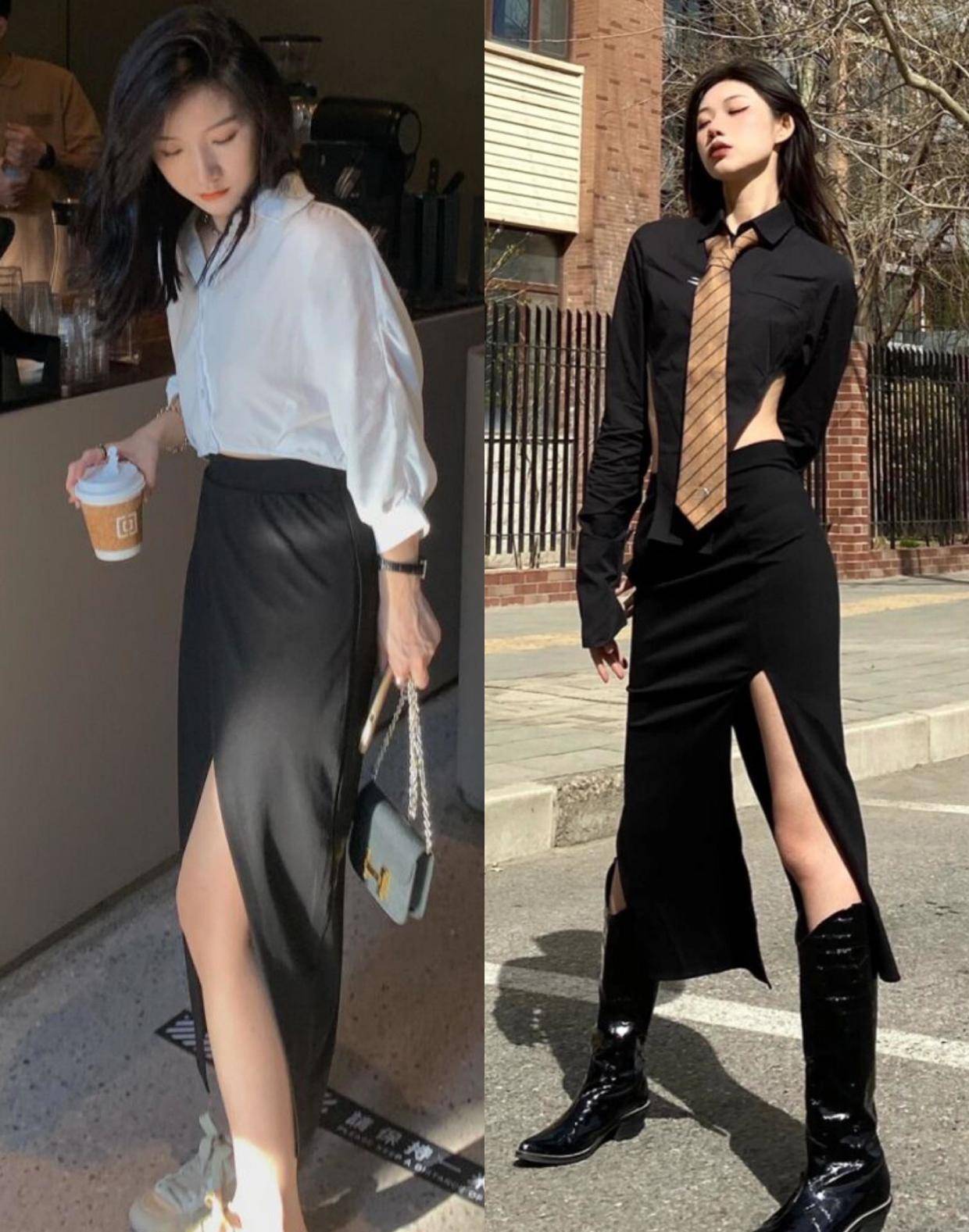 今夏流行"开叉裙"!学会这5招搭配法就够了,显瘦显高显腿长