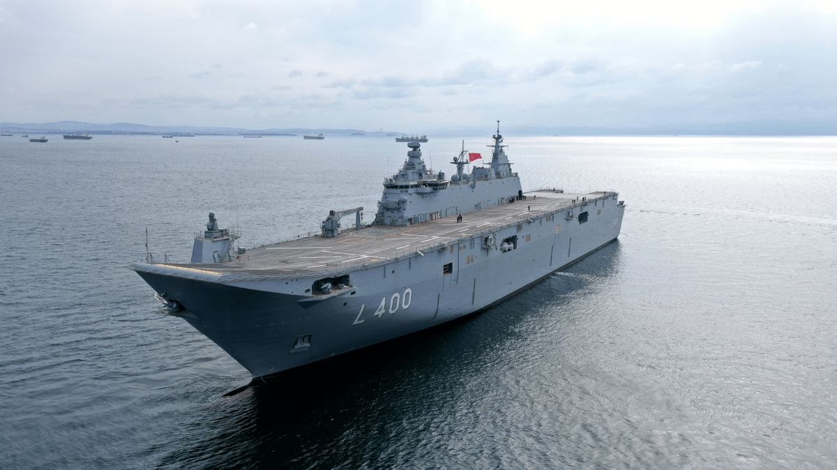 土耳其自建的准航母-安纳多卢号_战斗机_无人机_飞行甲板