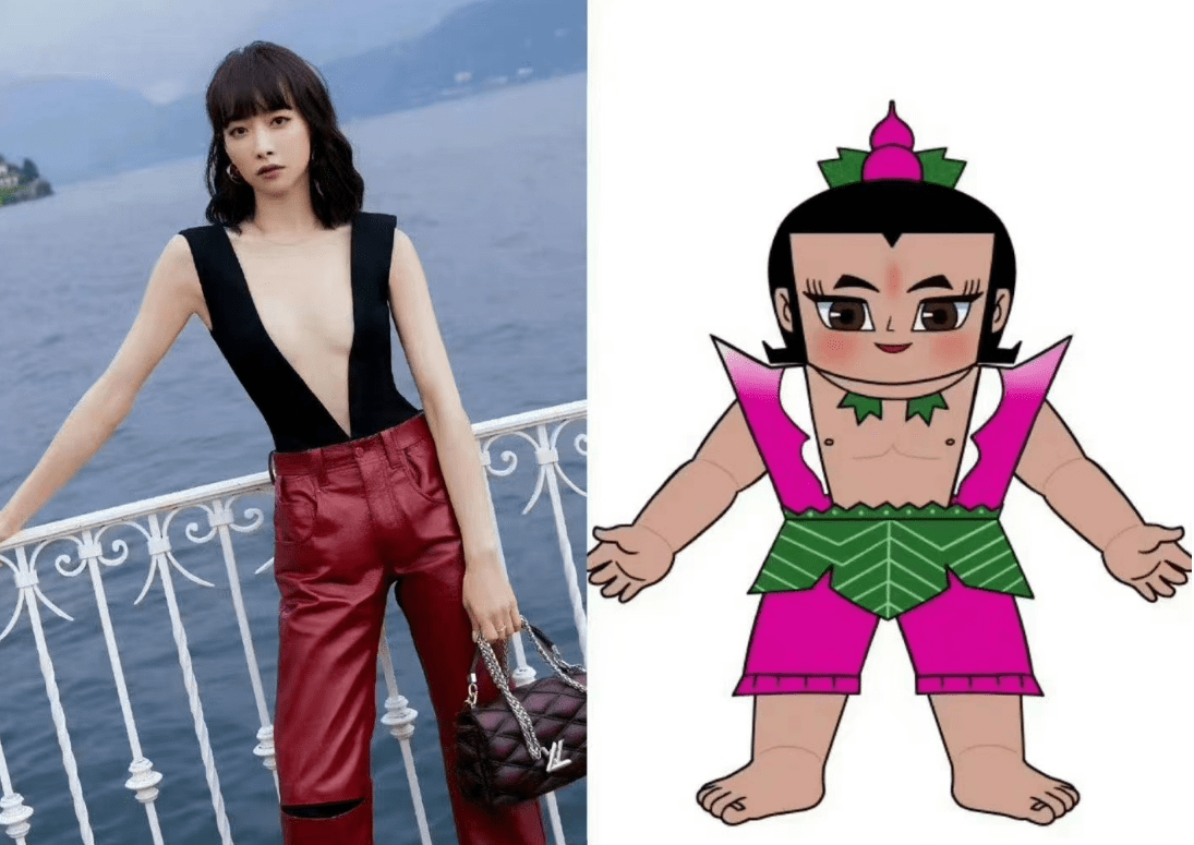 宋茜造型撞衫葫芦娃,被指丑衣服,肤色内衬像没穿,全身都是高奢_品牌