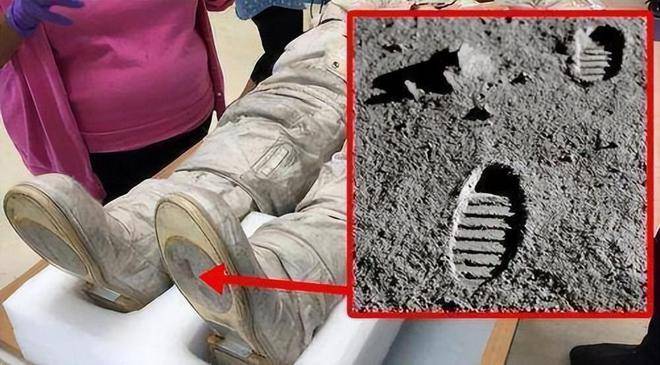阿姆斯特朗登月鞋底,和月球脚印不一样