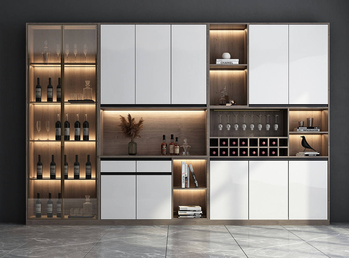 更何况,如果在家设计一个酒柜,那是一道亮丽的风景线,提升家居环境的