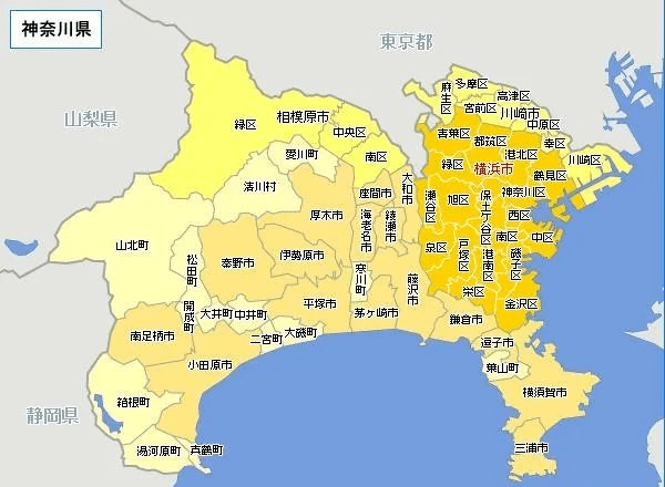 省会的横滨市也是日本的人口第二多的城市