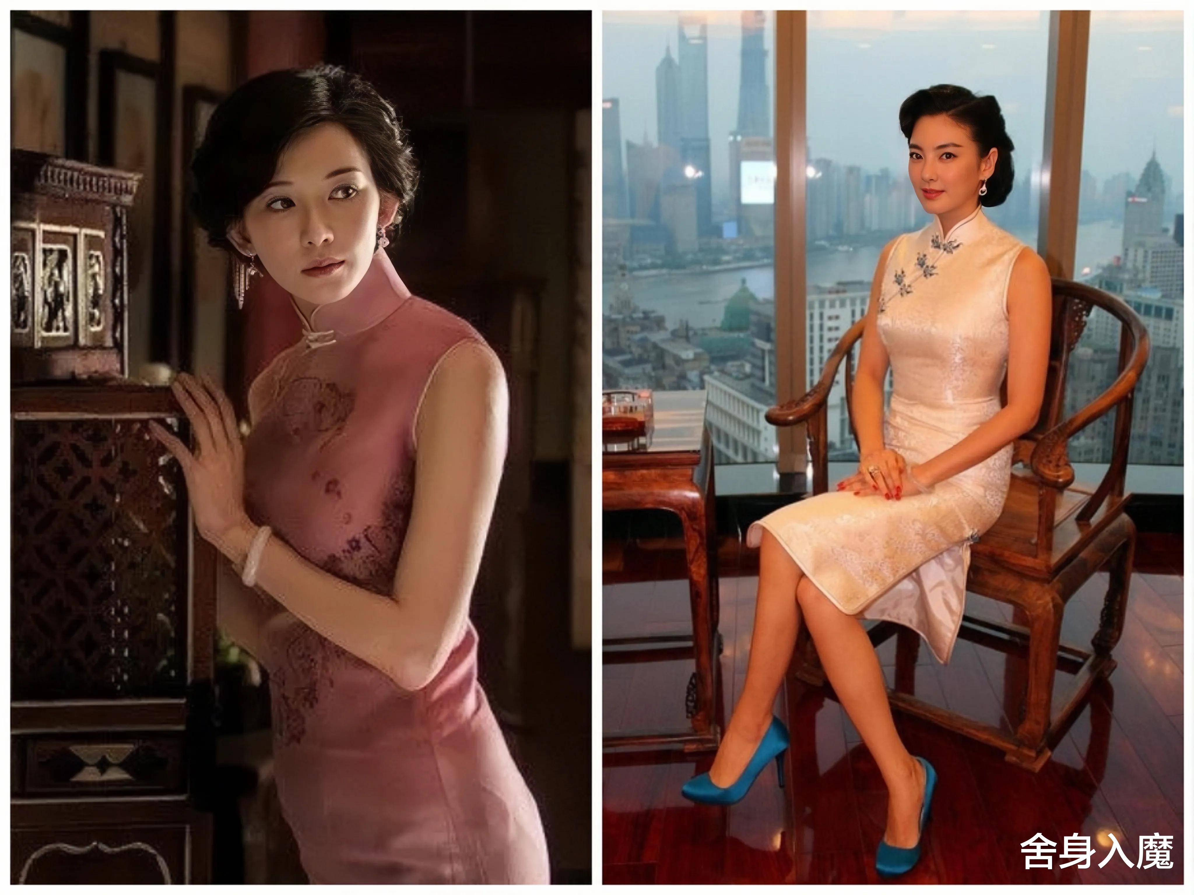 杨紫穿上白色旗袍,虽不及许晴袁立,但和赵大叔女儿尚能打个平手