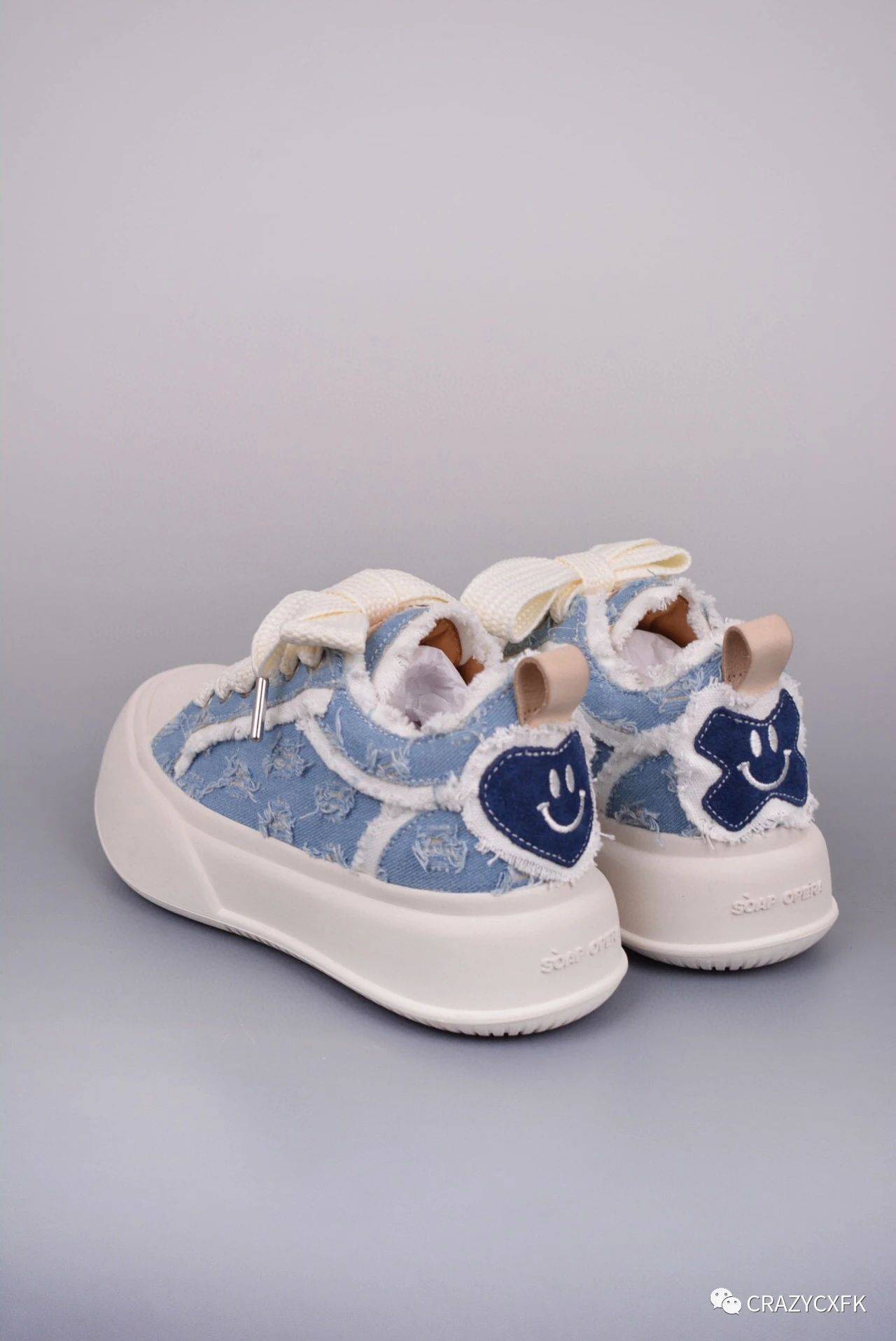 soap opera 开口笑泡泡厚底增高帆布鞋_鞋底_橡胶_图案