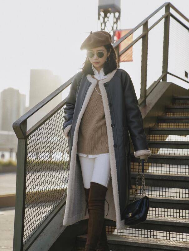 三木博主把"靴中裤"带火了,配大衣羽绒服超显瘦,保暖还时髦_整体_显得