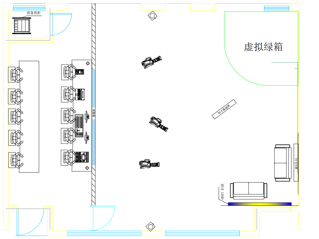 校园电视台平面图图片