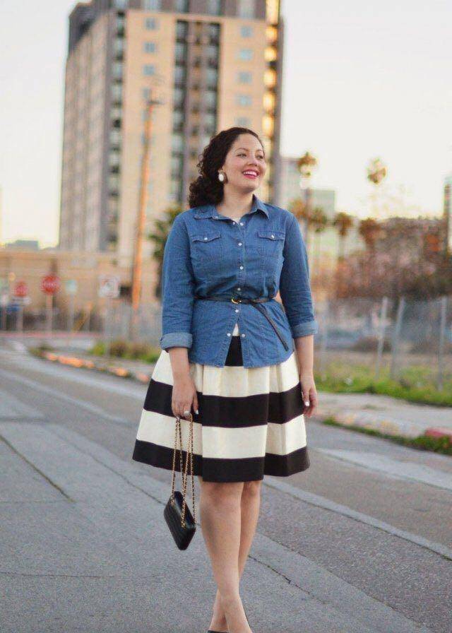 衣服穿对了胖妹也能变美女_女生_裙子_颜色