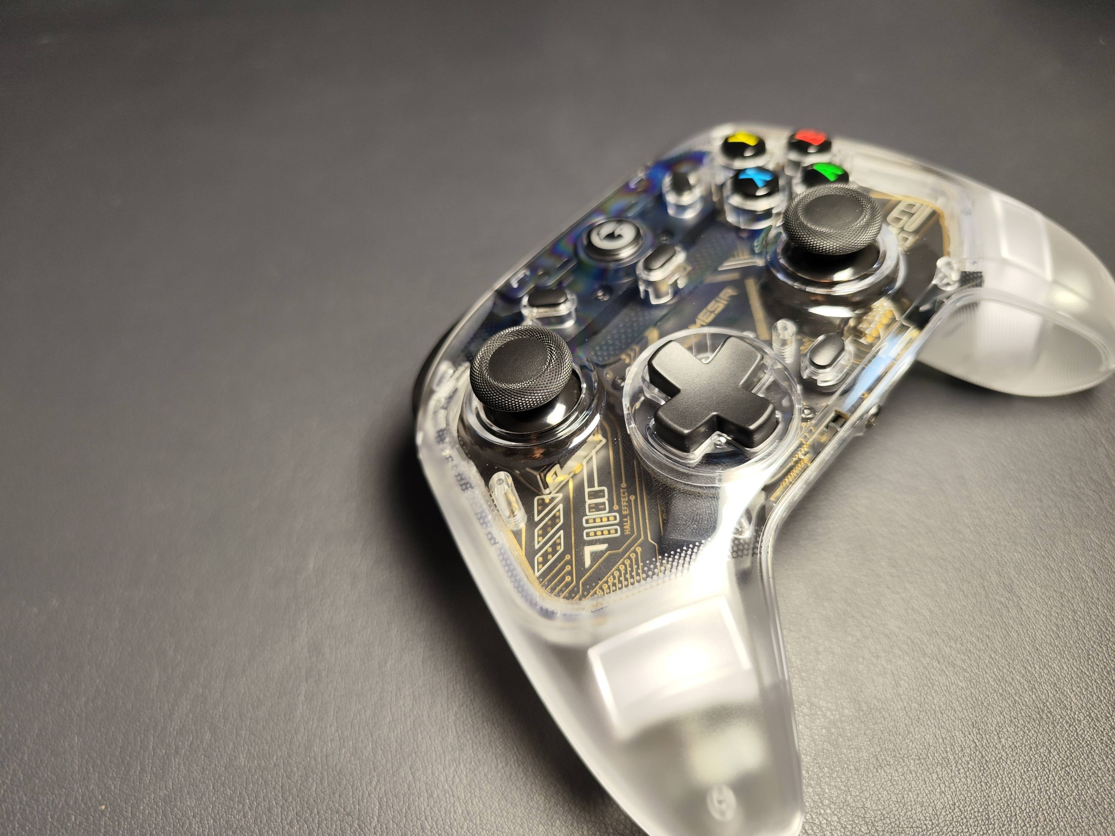 透明探索版!有线游戏手柄小鸡t4幻境,pc双霍尔摇杆扳机直接起飞