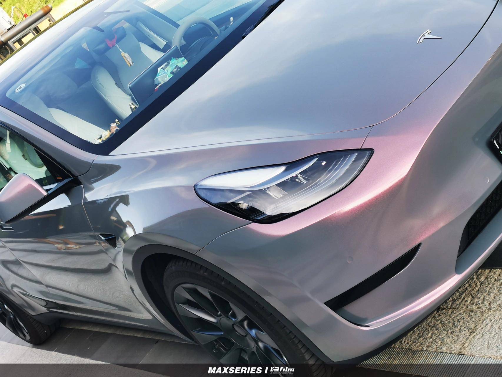 特斯拉lb改色膜星空灰魅影,星空跌落_搜狐汽车_搜狐网