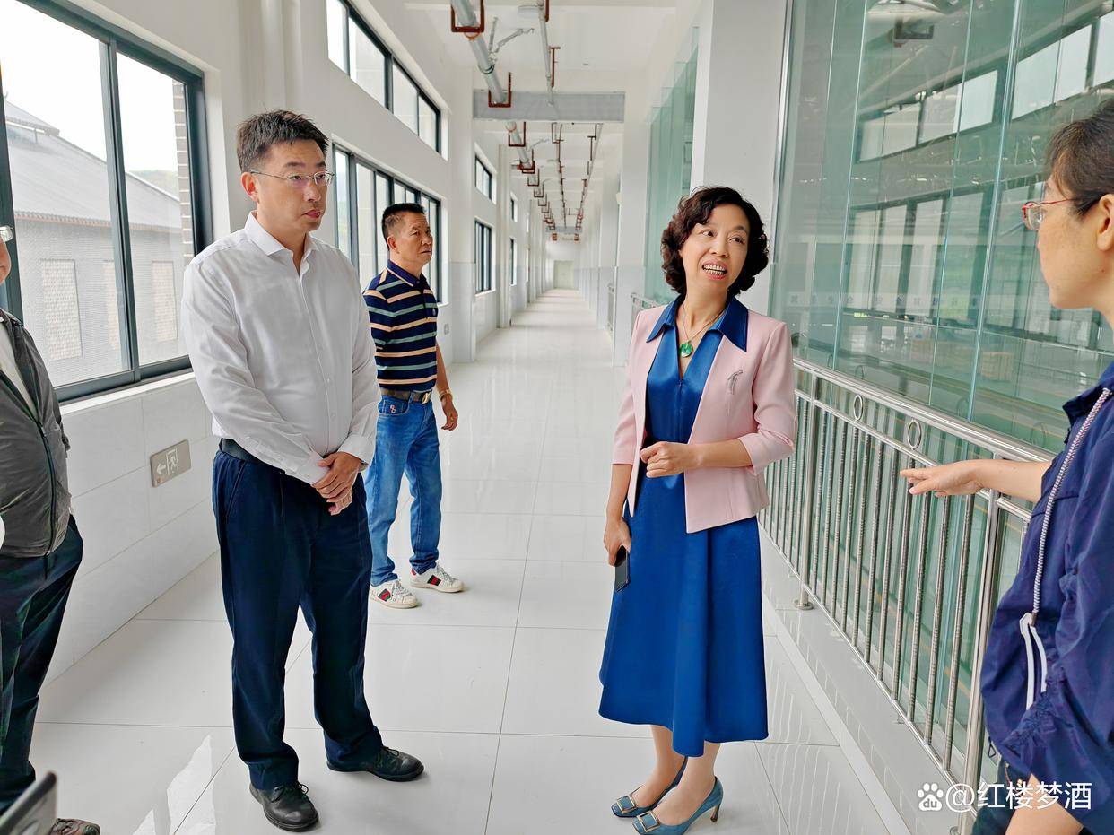 窖董事长伍倩雯向宜宾市副市长薛庆,副秘书长朱莉,市经信局局长杨炯等