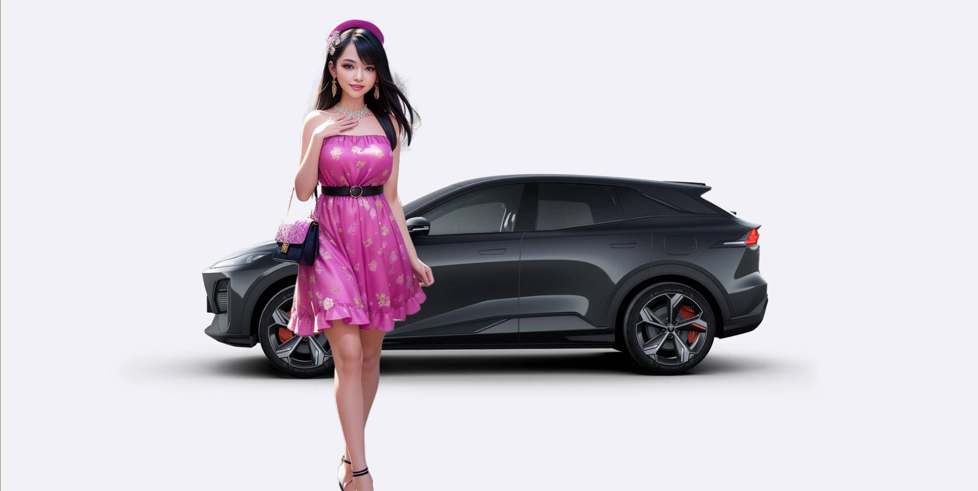 今日兼职车模,为深蓝s7站台的故事_表演_车型_白色