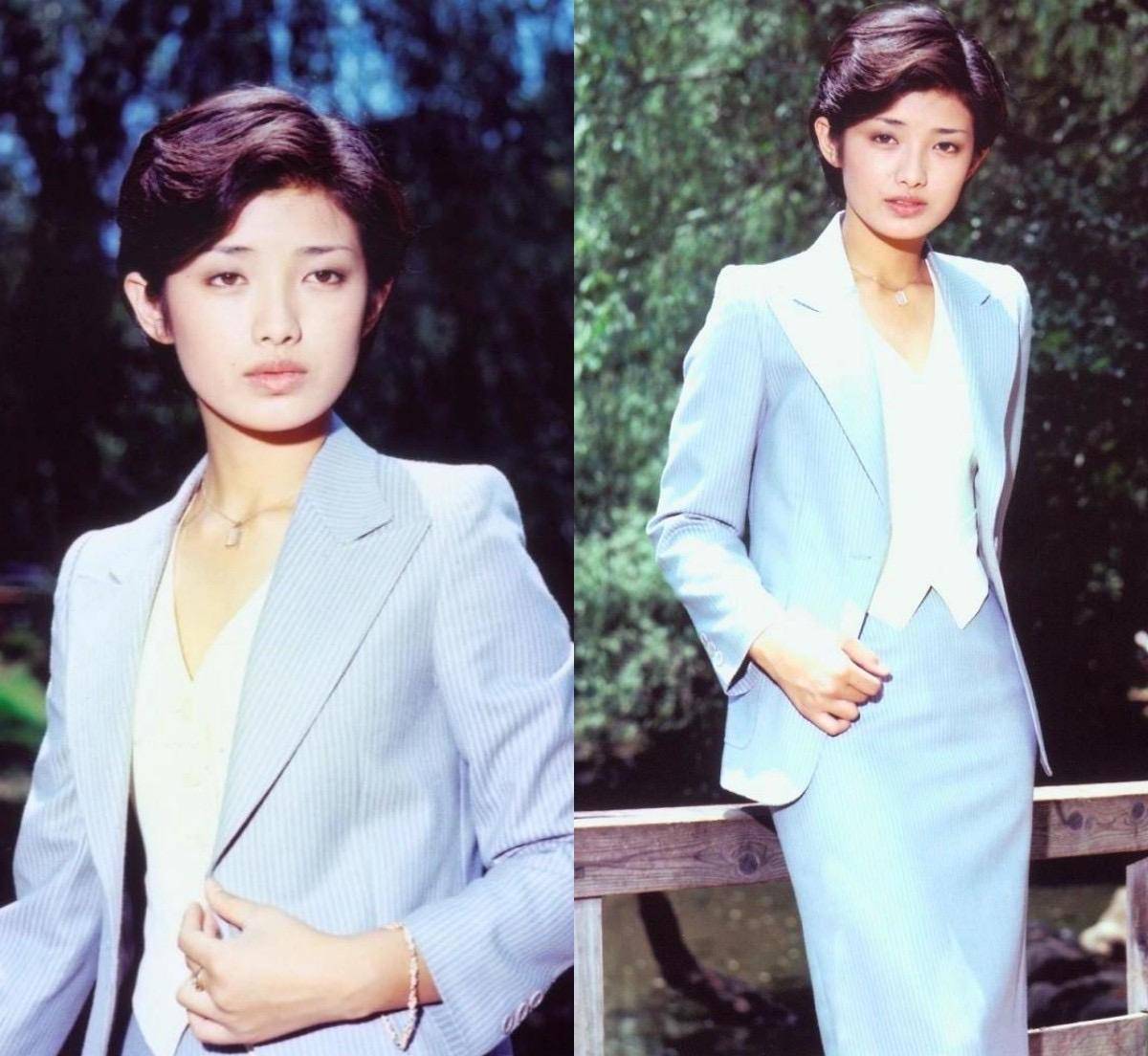 "山口百惠"微胖也很有气质,穿衣简约不扮美,从小美到老_效果_衣服