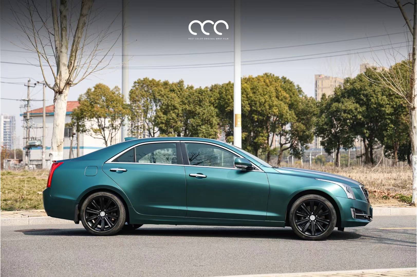 凯迪拉克漫彩改色膜电光金属墨绿,浓郁又不适生机