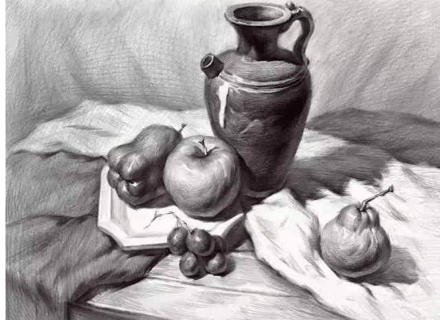 素描静物不慎落入瓶颈期?进阶重在理解与实践!_物体_关系_画面