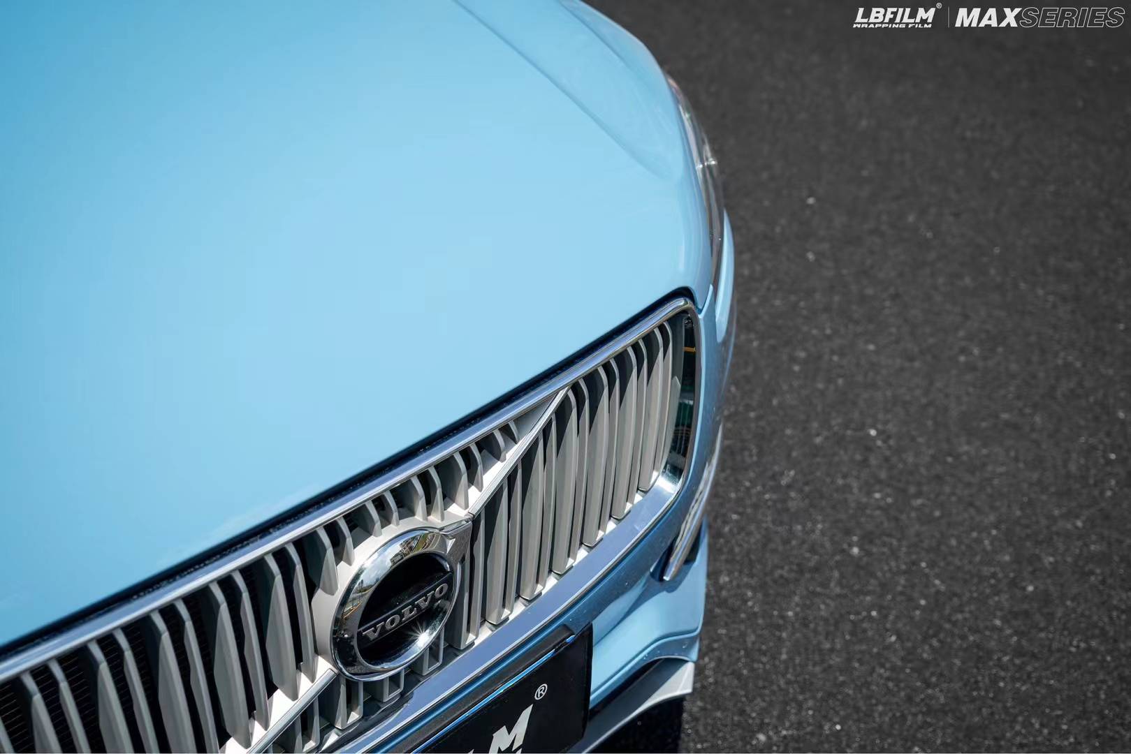 沃尔沃xc90-lb改色膜原厂漆瓷器蓝,充满了古典气息和优雅韵味_搜狐