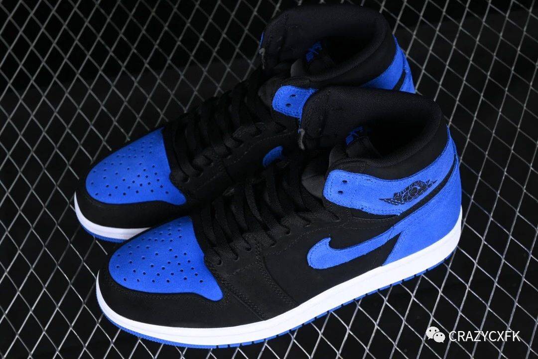 乔丹air jordan 1 high og reimagined aj1 翻毛皮皇家蓝高帮运动鞋