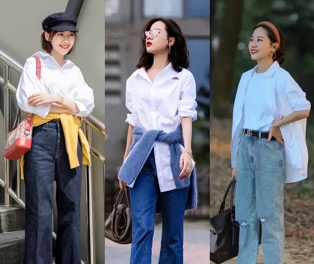 牛仔裤的摆放基本要点:显高挑精致气质!3种穿搭方式,时尚又精致!