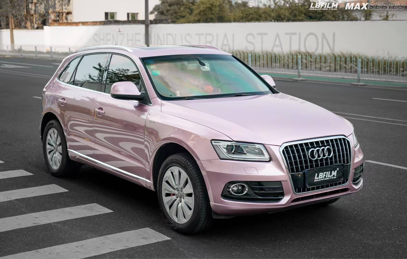 奥迪q5-lb改色膜漆激情粉,偏暗冷色调 低饱和度_搜狐汽车_搜狐网