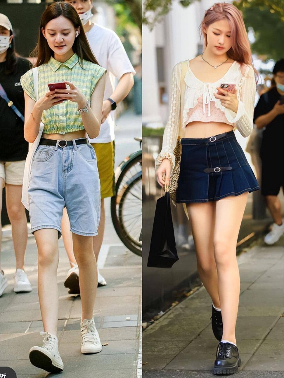 短裤美女展现绝佳身材魅力