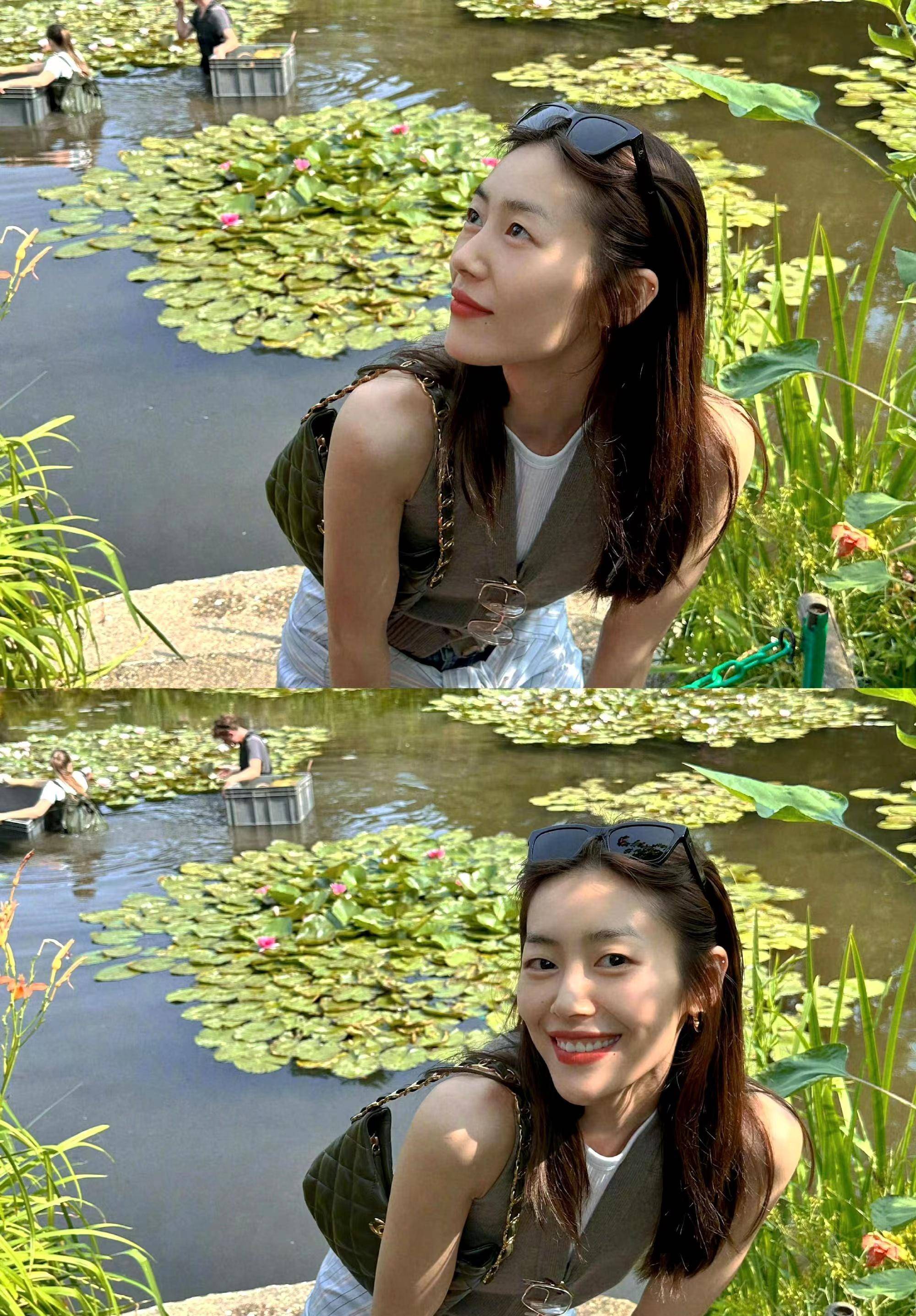 刘雯在国外玩嗨了!