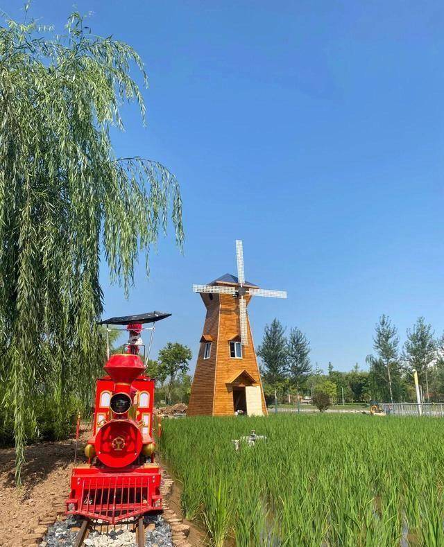 西安的长安公园稻香园7月10日开园 4列高颜值田园小火车同步发车_游客