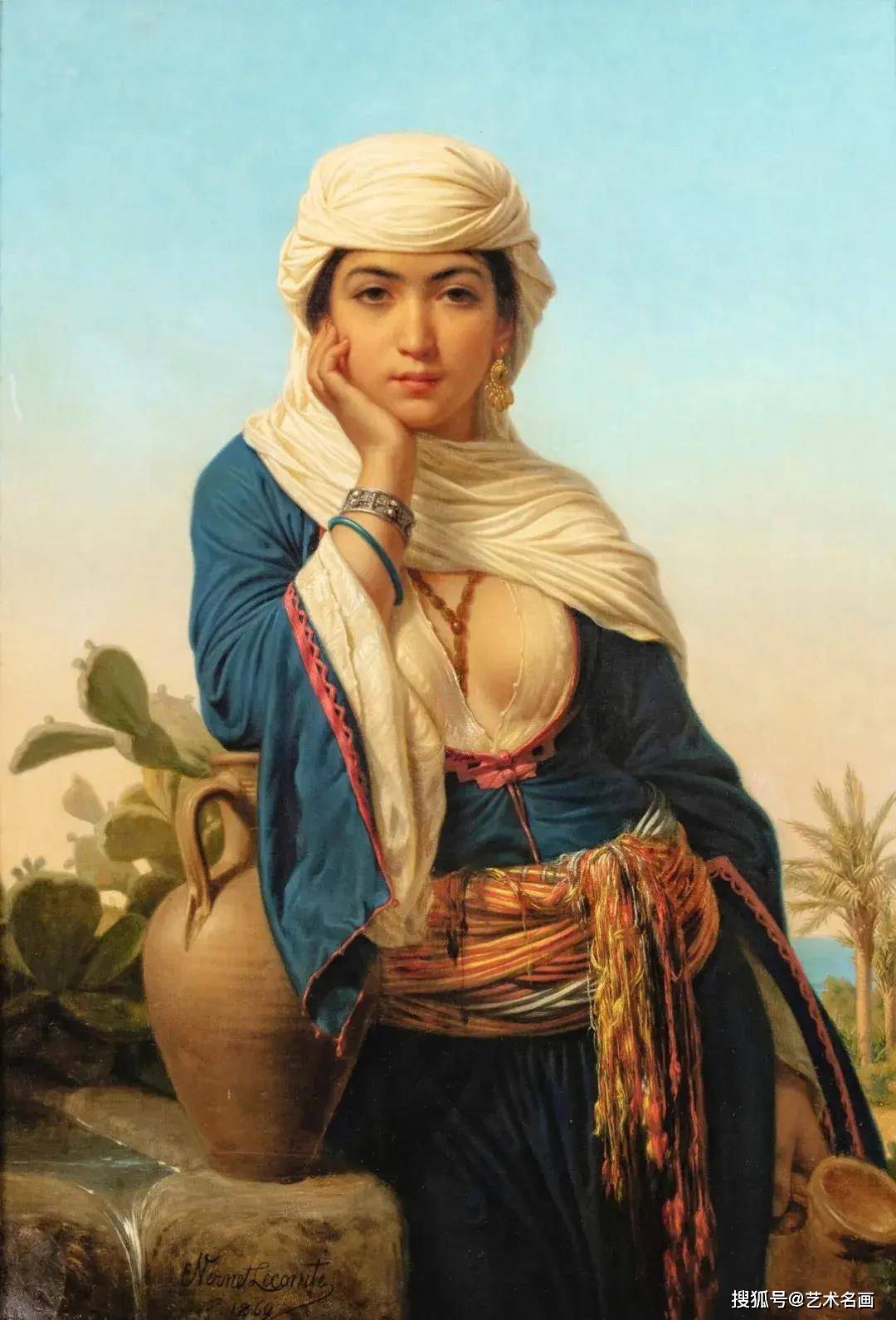 戴头巾的中东女子