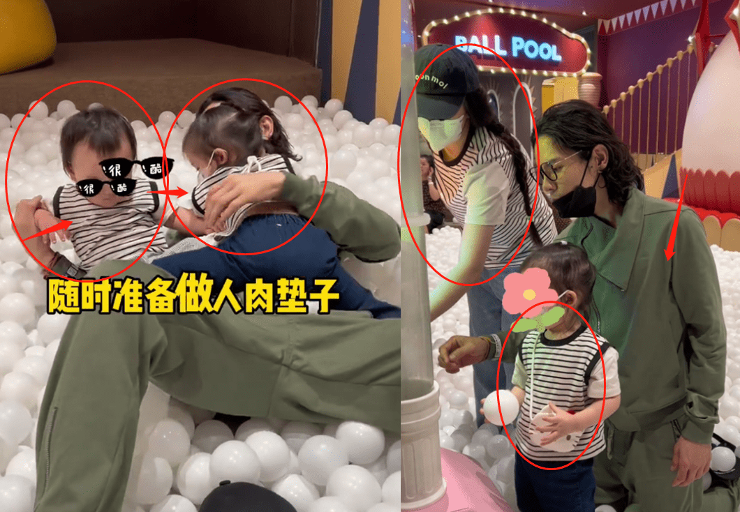 向佐晒一家四口带娃视频,做保姆当人肉垫,穿衣看出