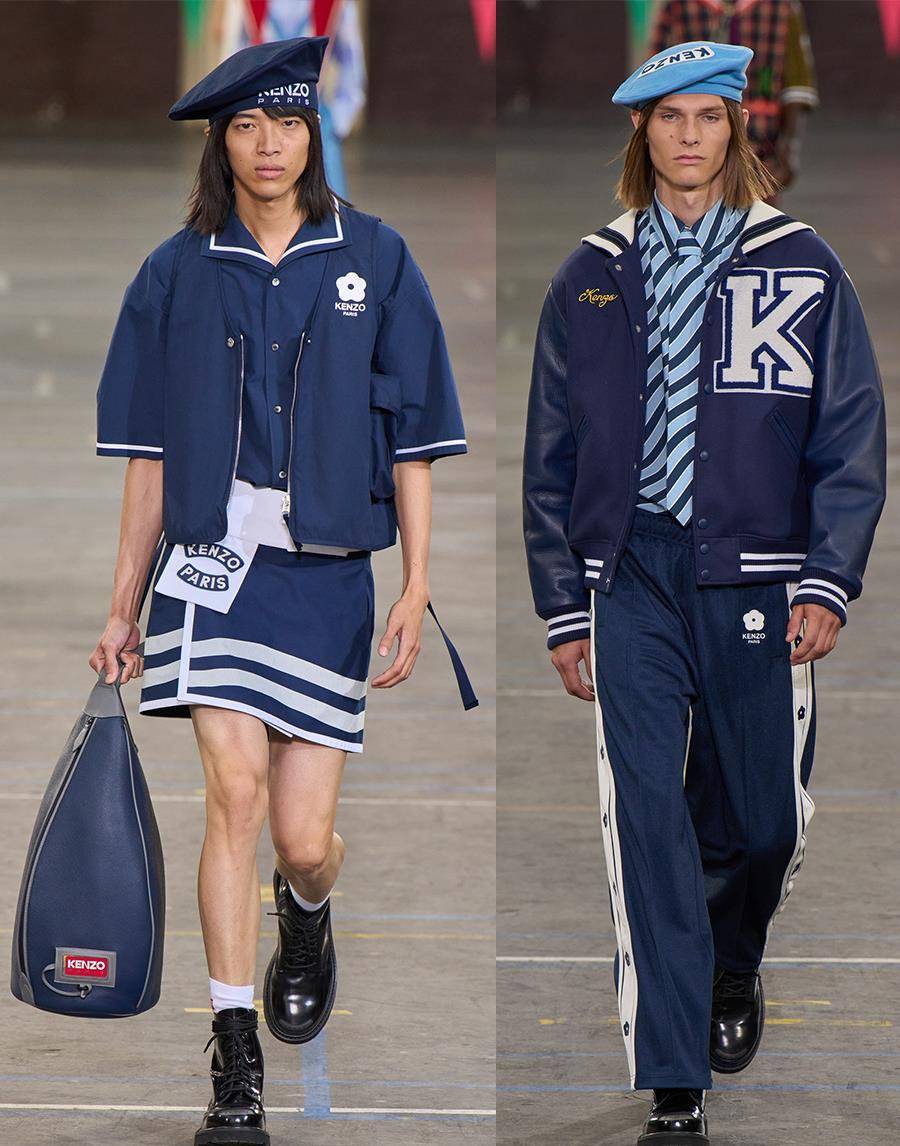 kenzo2023春夏系列,时尚出行,海军风剪裁_图案_颜色_衣服