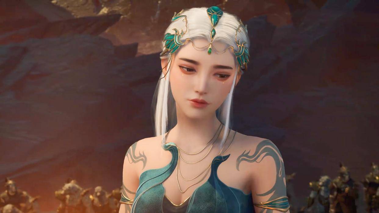 遮天:妖族女神秦瑶登场,银发玉体身材妖娆,人妖大战叶凡被盯上_庞博