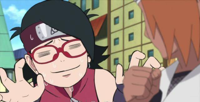 博人传67集:大蛇丸和巳月切磋,佐良娜在这一集中都是表情包_蝶蝶_签字