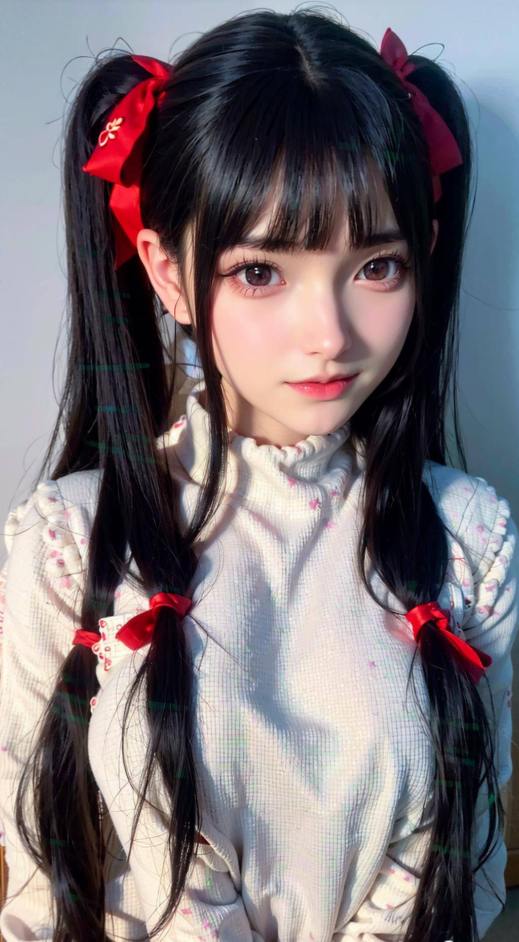 清纯毛衣女孩_内心_背景_眼睛