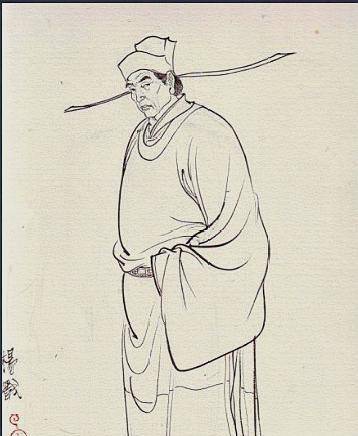 这道人带扇云冠,穿水合服,腰束丝绦,脚登麻鞋,至帘前下拜.