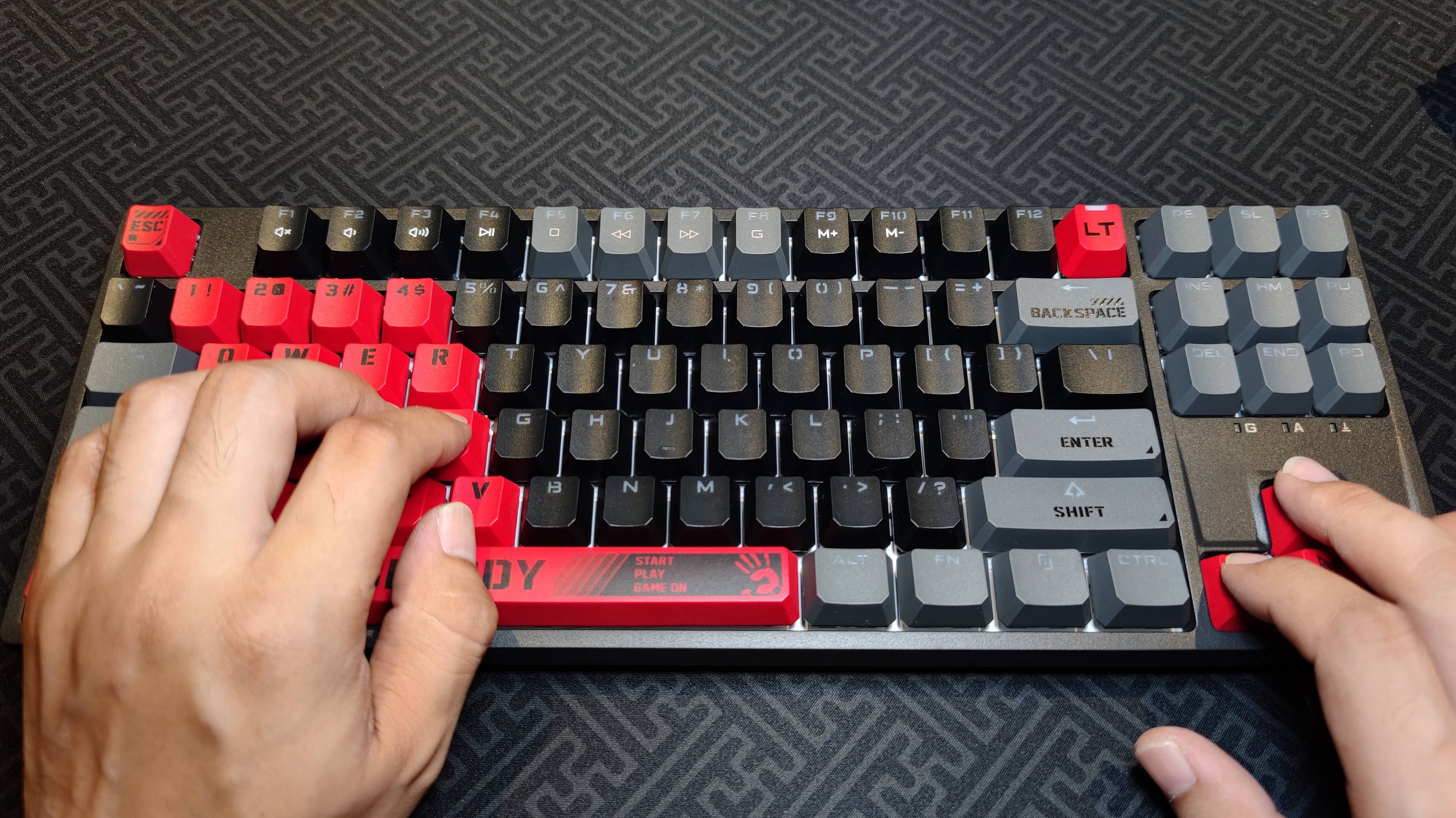 双飞燕血手幽灵 lt光轴键盘t87 游戏玩家必备电脑外设_机械_mm_触发