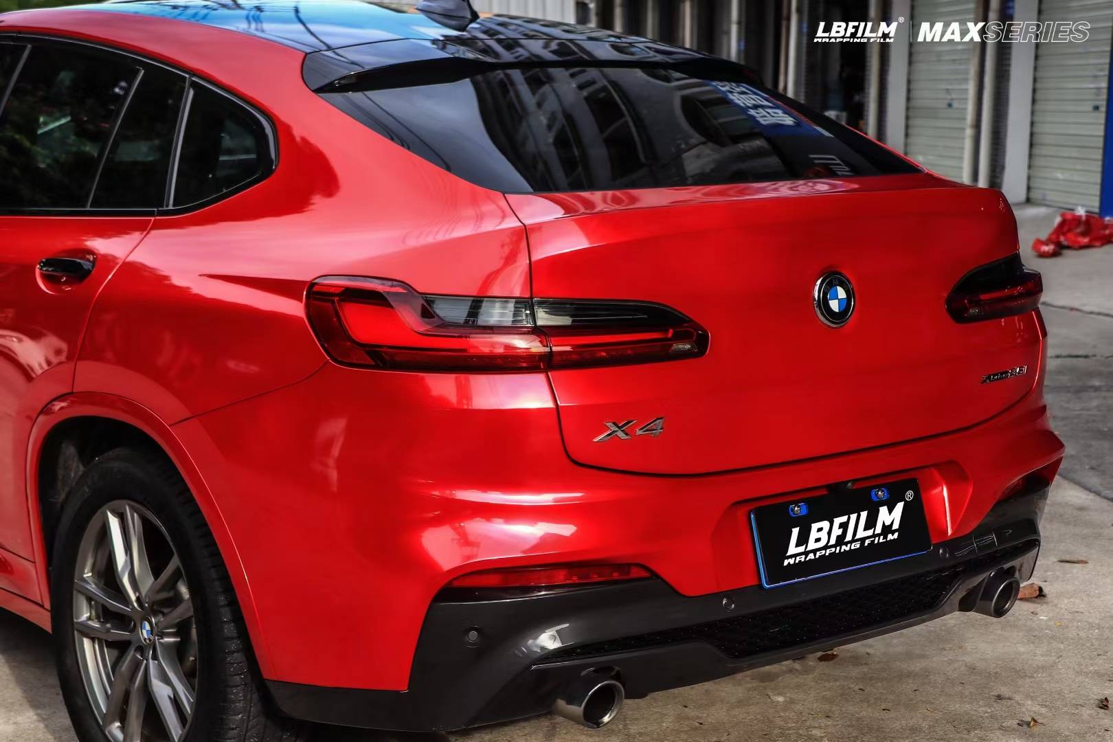 宝马x4-lb改色膜原厂漆胭脂红,非常妖艳的颜色_搜狐汽车_搜狐网