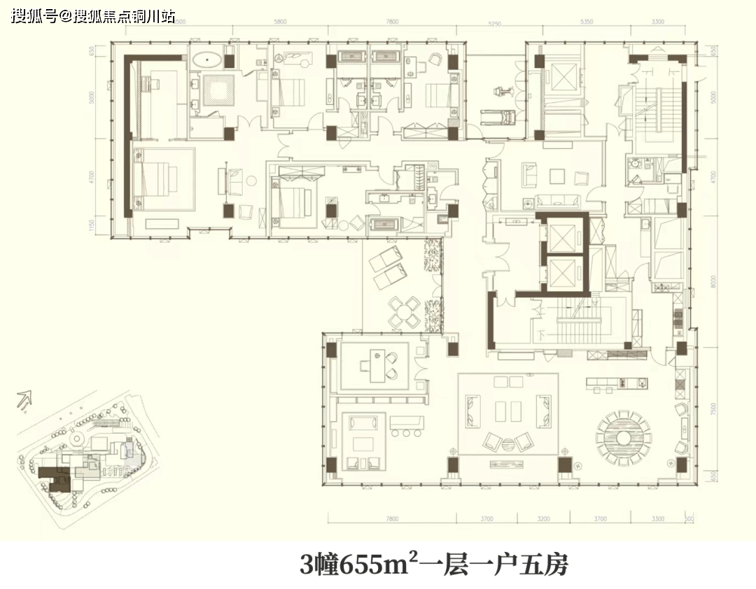 钱塘公馆650方户型图图片