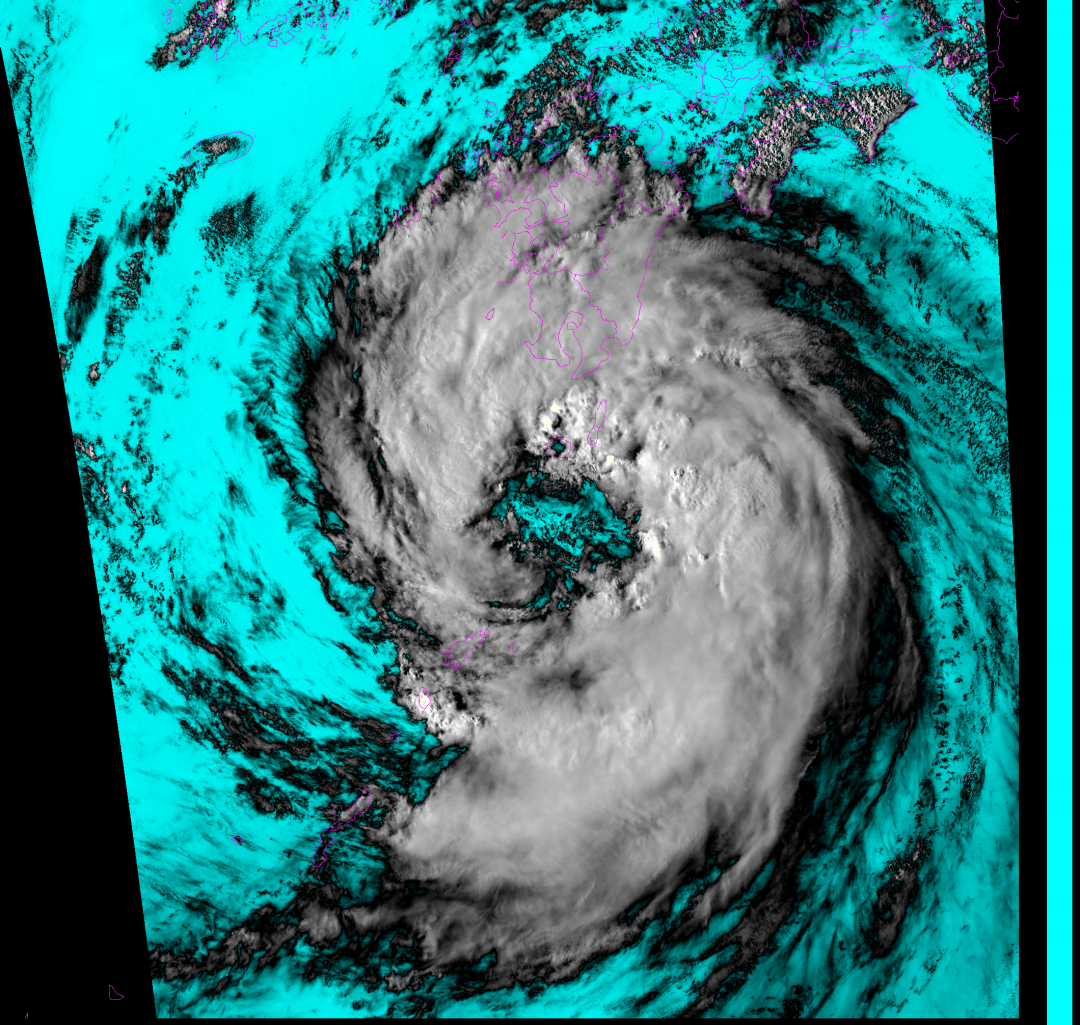 台风中心才会出现紧密而又厚实的风眼,但现在它的中心气压为970百帕