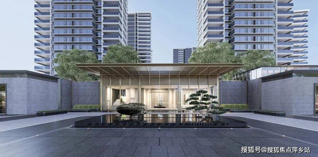 小区采用酒店式门楼入堂,对标国际级酒店打造,门口选取名贵精品罗汉松